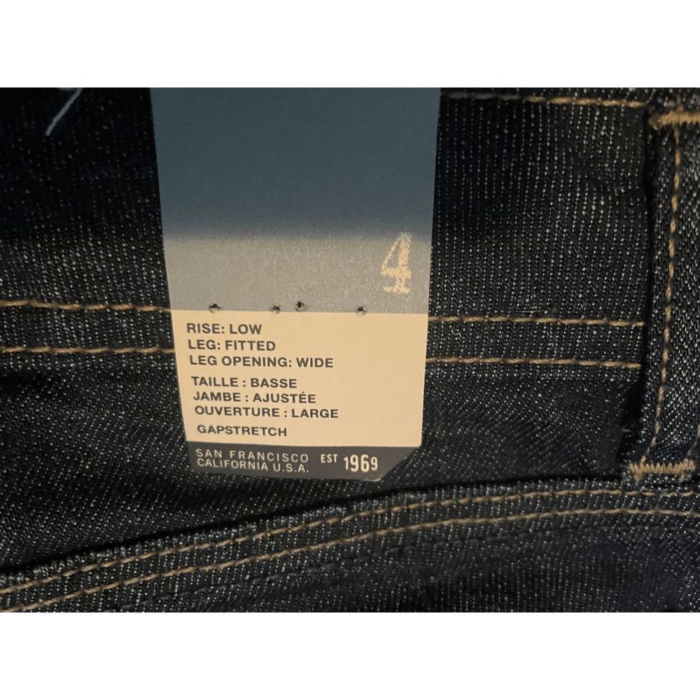 GAP Limited Edition Low Rise Wide Leg NWT Jeans Dark Wash Size 4 - Picture 11 of 11